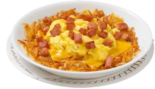 HAM EGG & CHEESE HASHBROWN BOWL