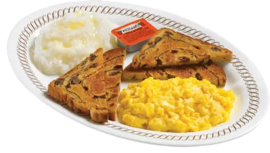 CHEESE N’ EGGS WITH RAISIN TOAST