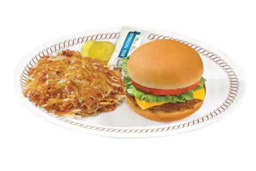 ANGUS 1/4-LB HAMBURGER DELUXE with HASHBROWNS
